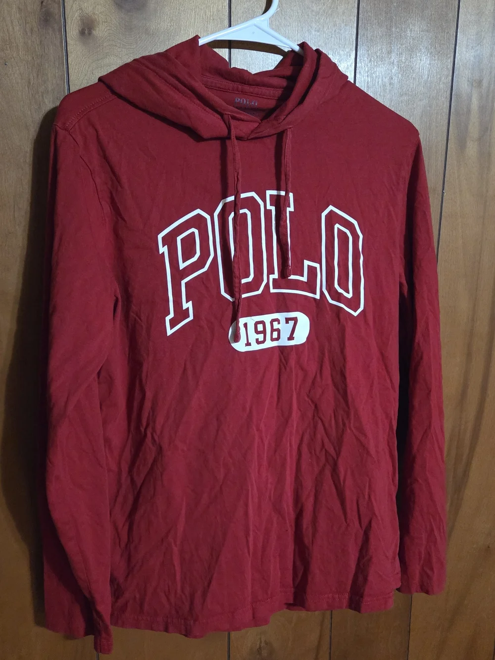 Polo Ralph Lauren Mens Red Hoodie Size Small